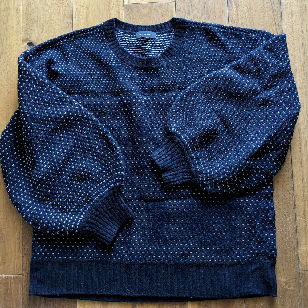 Chico's Black Textured Sweater